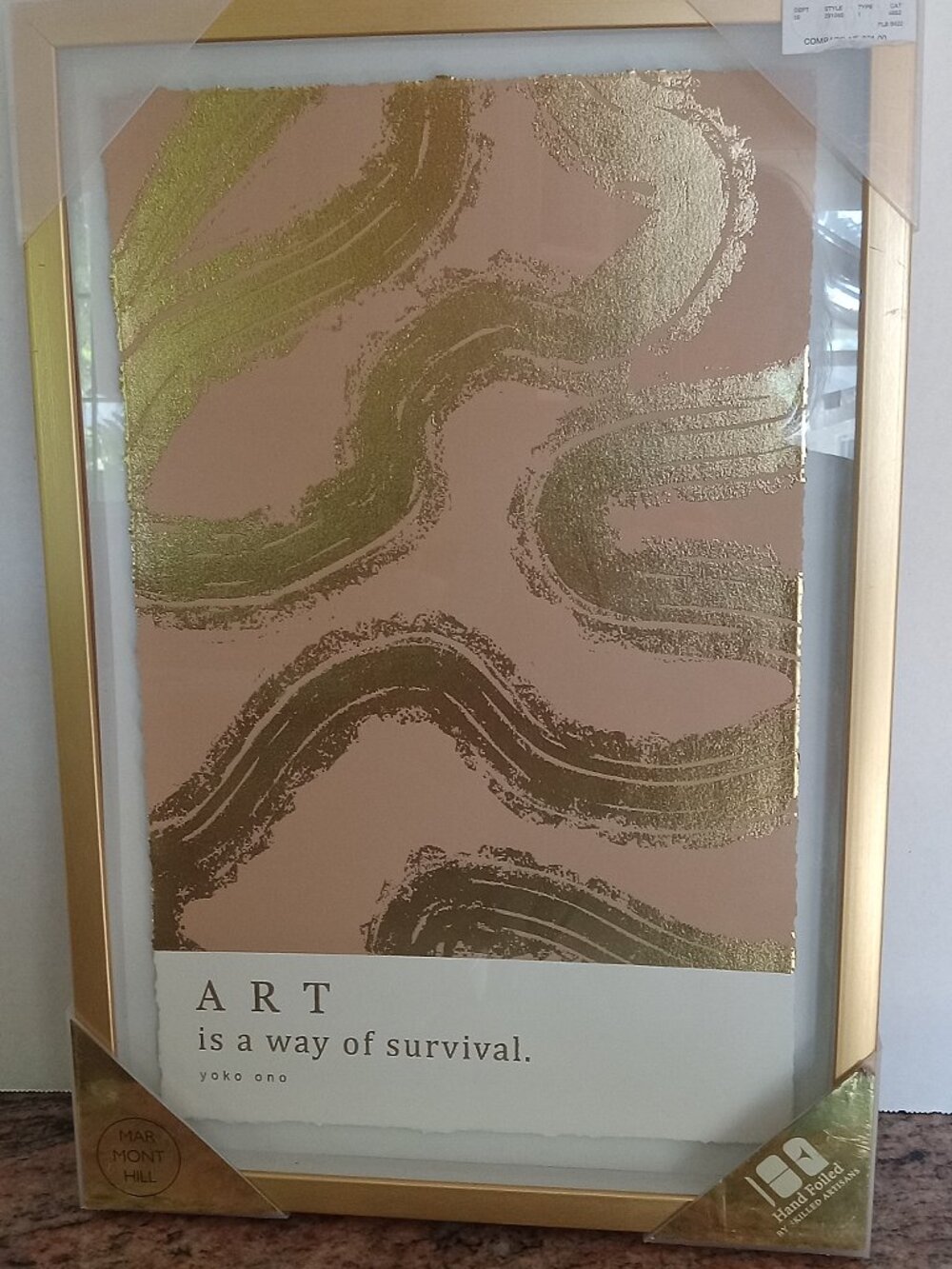 Marmont Hill Art Print Art is a way of survival by Yoko Ono